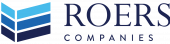 Roers Companies logo featuring a blue chevron icon next to the company name.